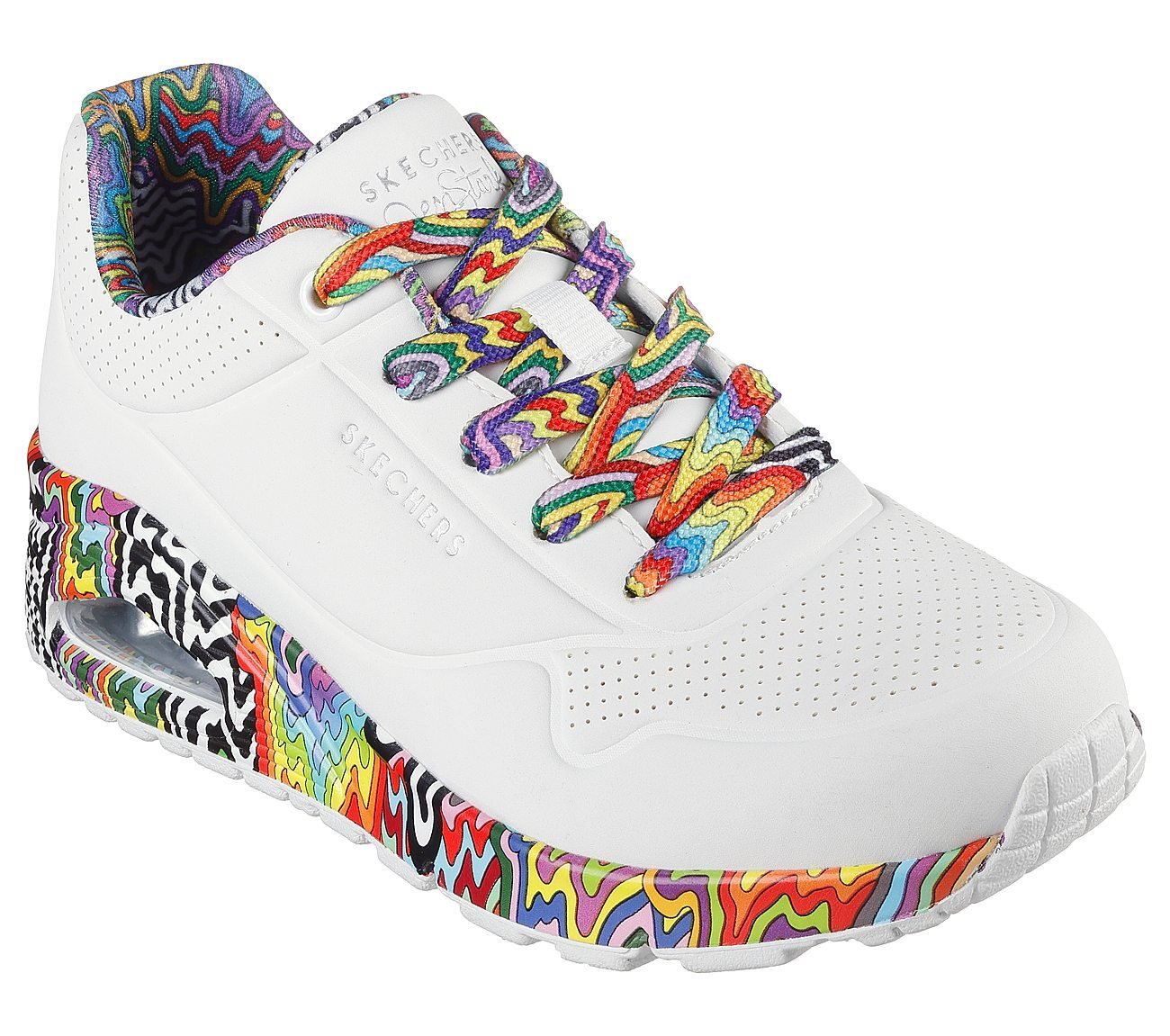 UNO - MINI DRIP, WHITE/MULTI Footwear Right View