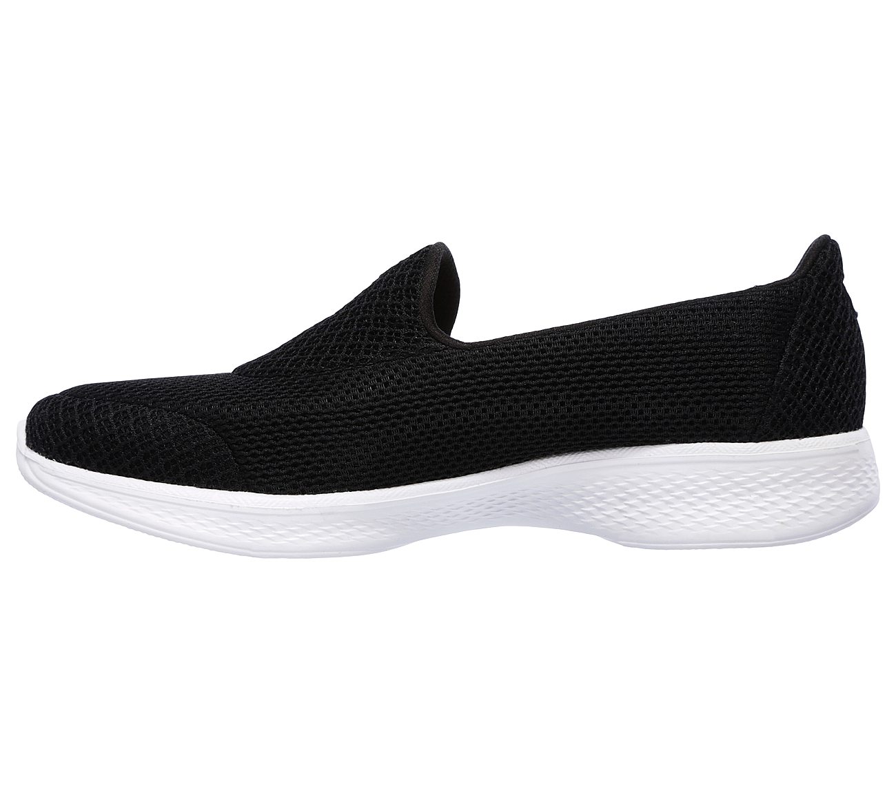 Skechers Black/White Go Walk 4 Propel Slip Ons For Women - Style ID ...