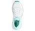 GO WALK DISTANCE WALKER - FRESH LOOK, WHITE/AQUA Footwear Top View