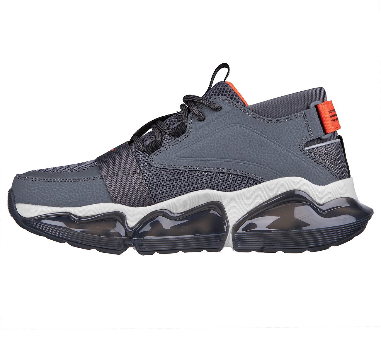 AIR CUSHIONING MEGA, CHARCOAL/ORANGE Footwear Left View