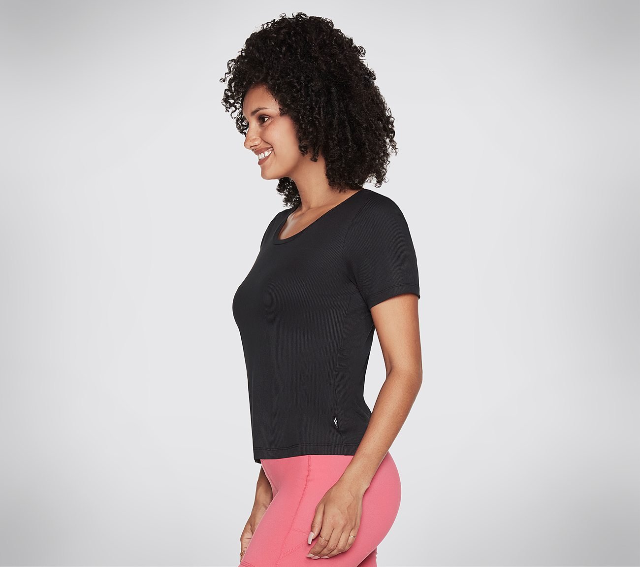 GODRI RESTORATIVE RIB T-SHIRT, BBBBLACK Apparel Bottom View