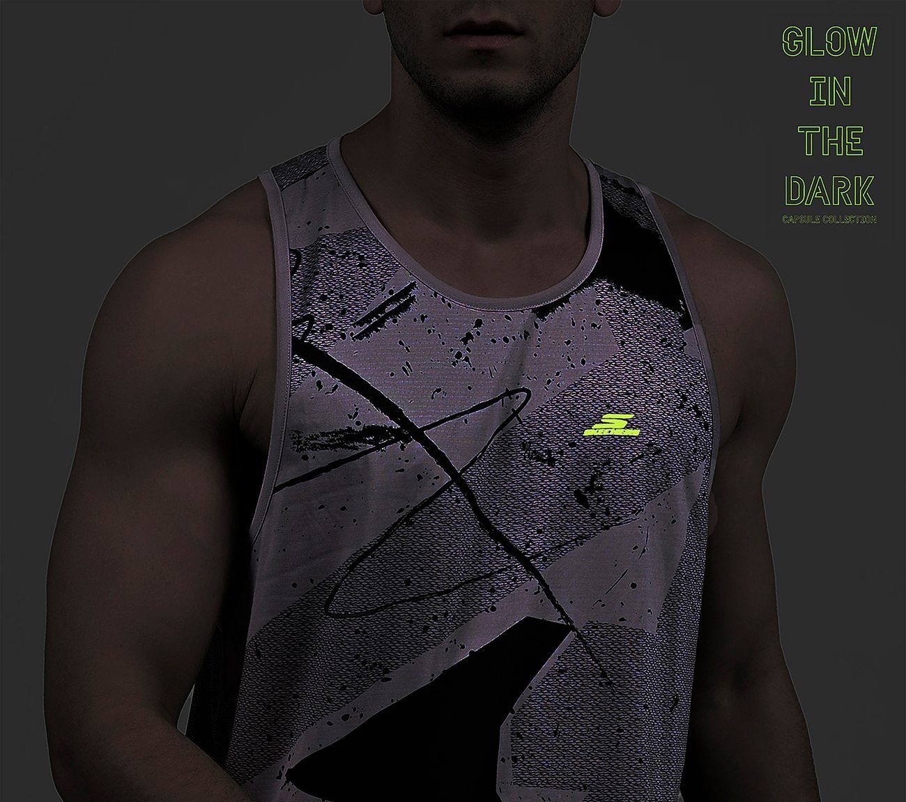 FIRFLY AOP TANK, WHITE/GREY/BLUE Apparel Right View