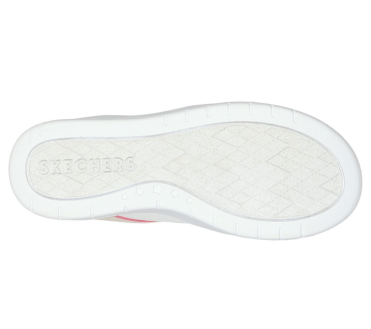 COURT HIGH - GLITTER MIX, WHITE/HOT CORAL Footwear Bottom View