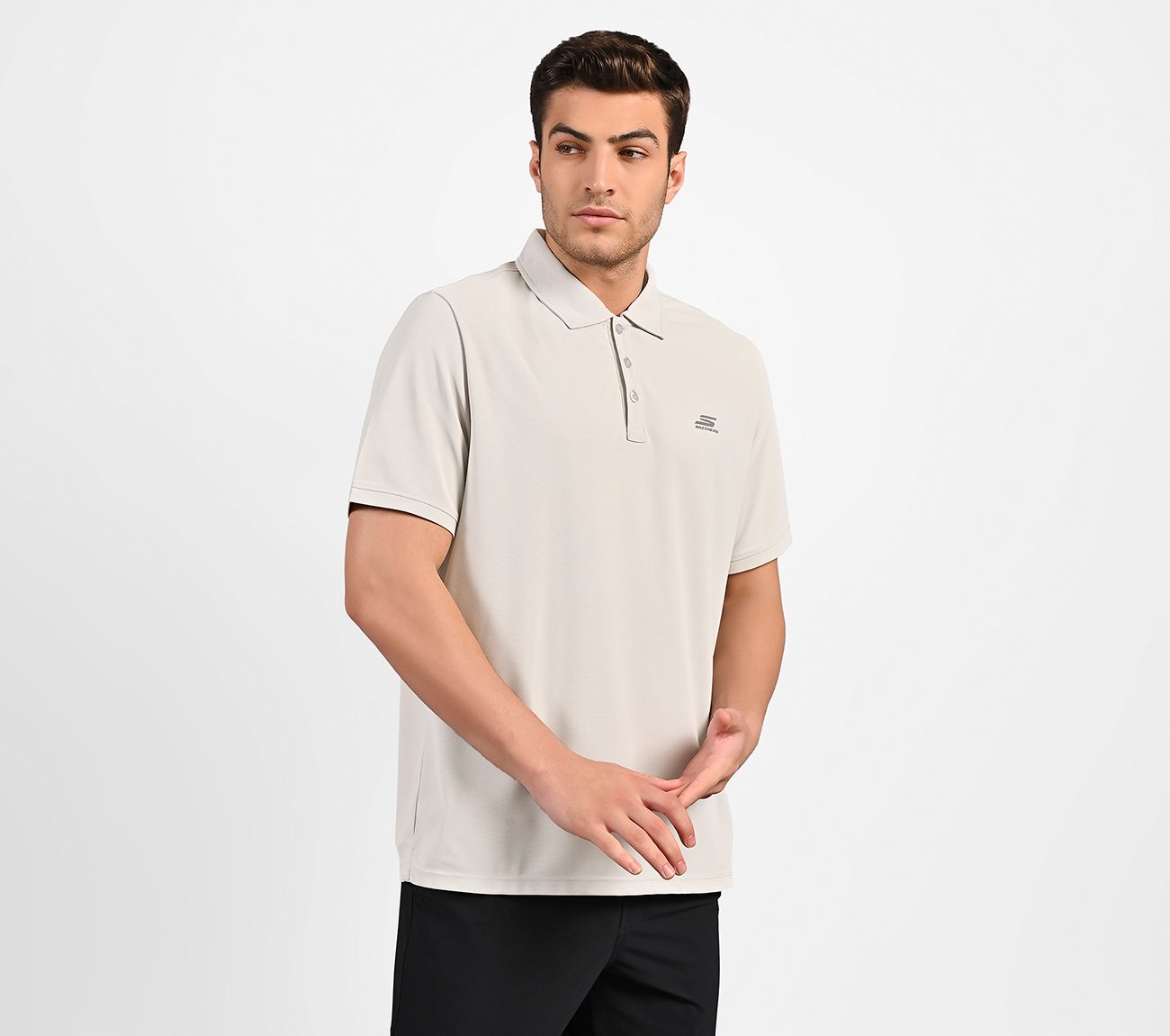 SKECHERS ESSENTIAL POLO, GRAY Apparel Bottom View