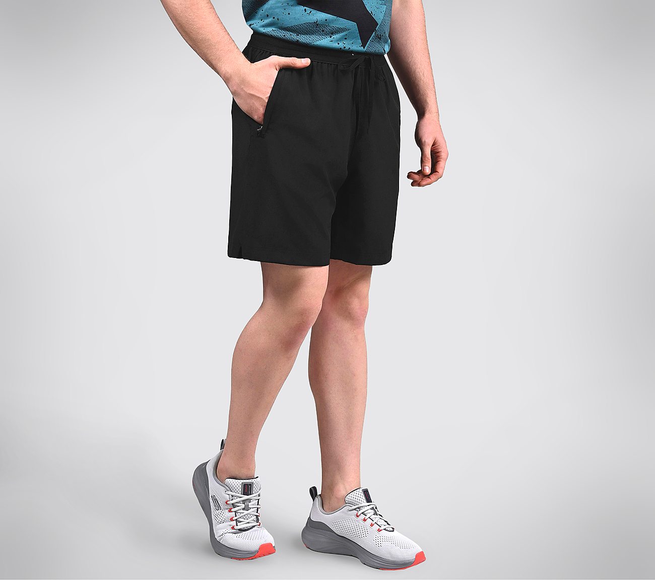 MENS WOVEN PERFORMANCE SHORTS, BLACK Apparel Left View