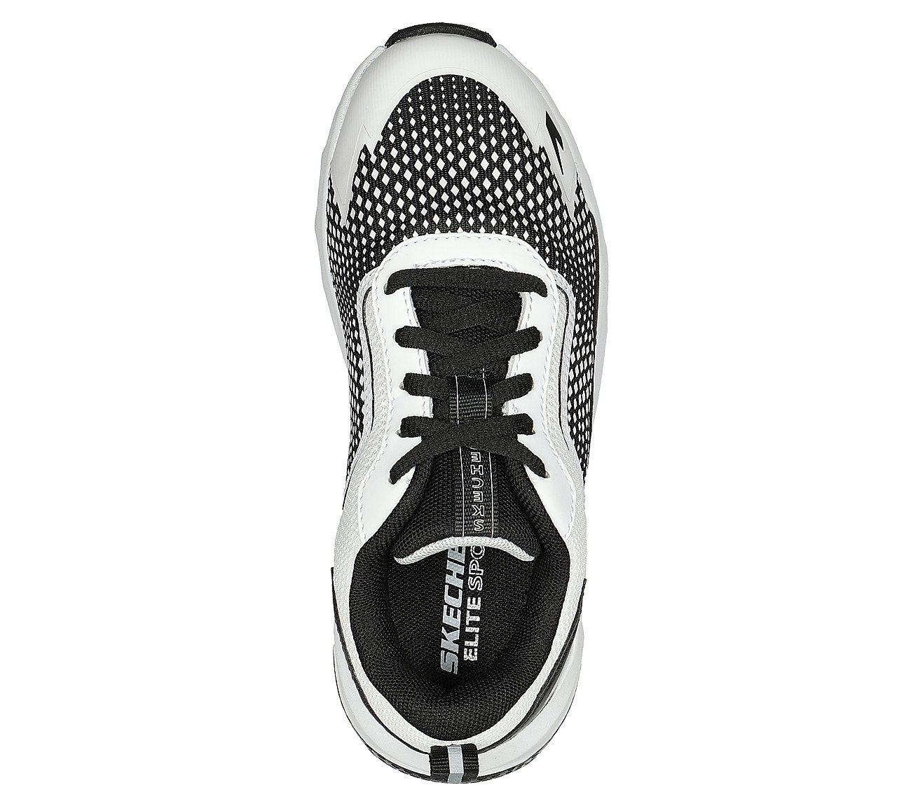 ELITE SPORT TREAD, WHITE BLACK Footwear Top View