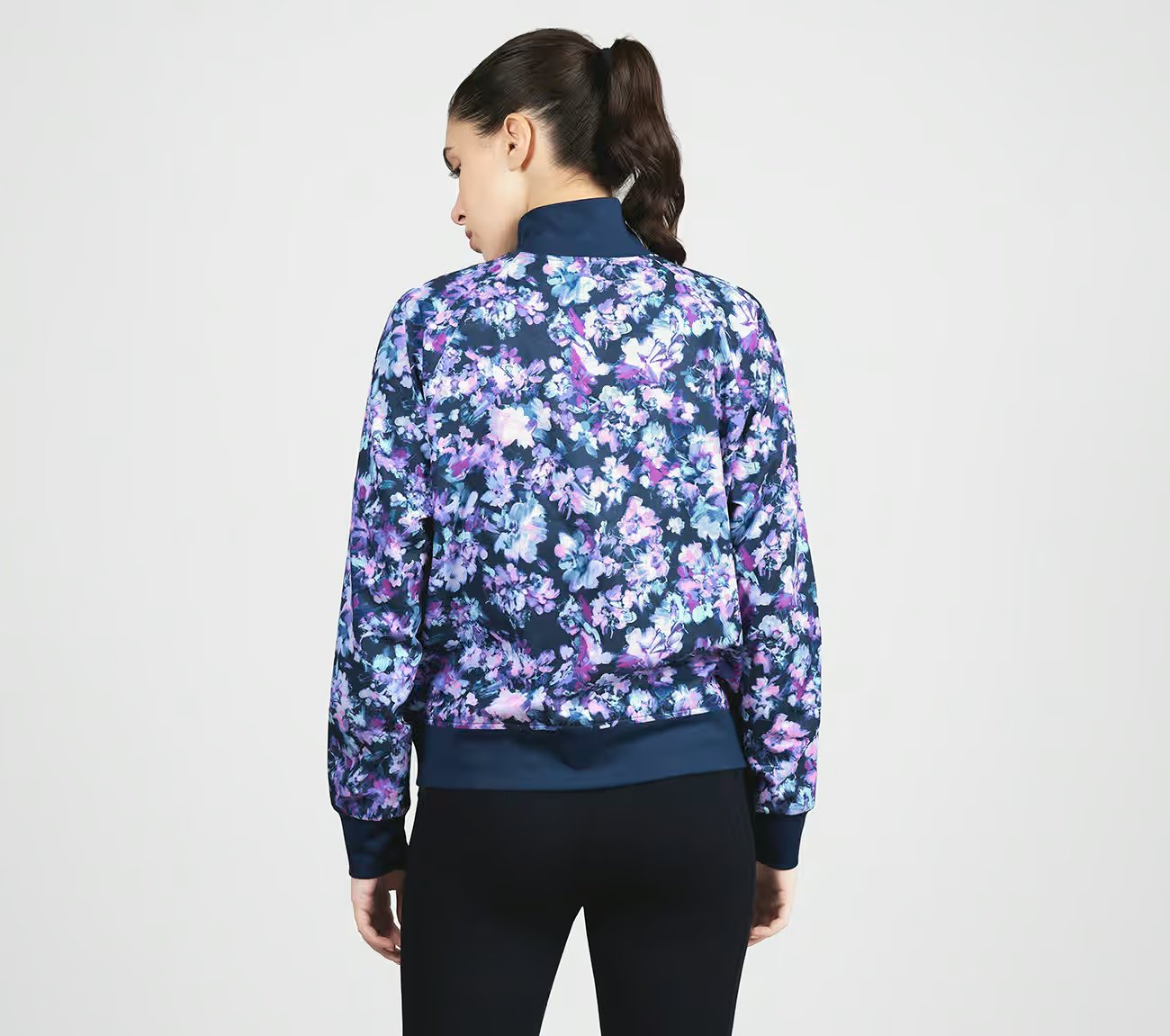 MISTY FLORAL REVERSIBLE JACKET, MISTY FLORAL BLUE Apparel Left View