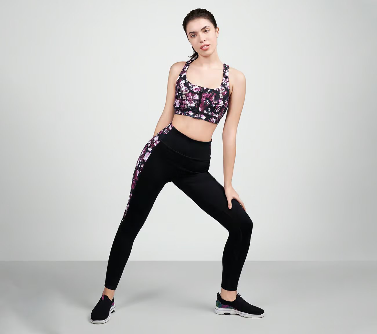 MISTY FLORAL HW FL LEGGING, BLACK/MAUVE Apparel Right View