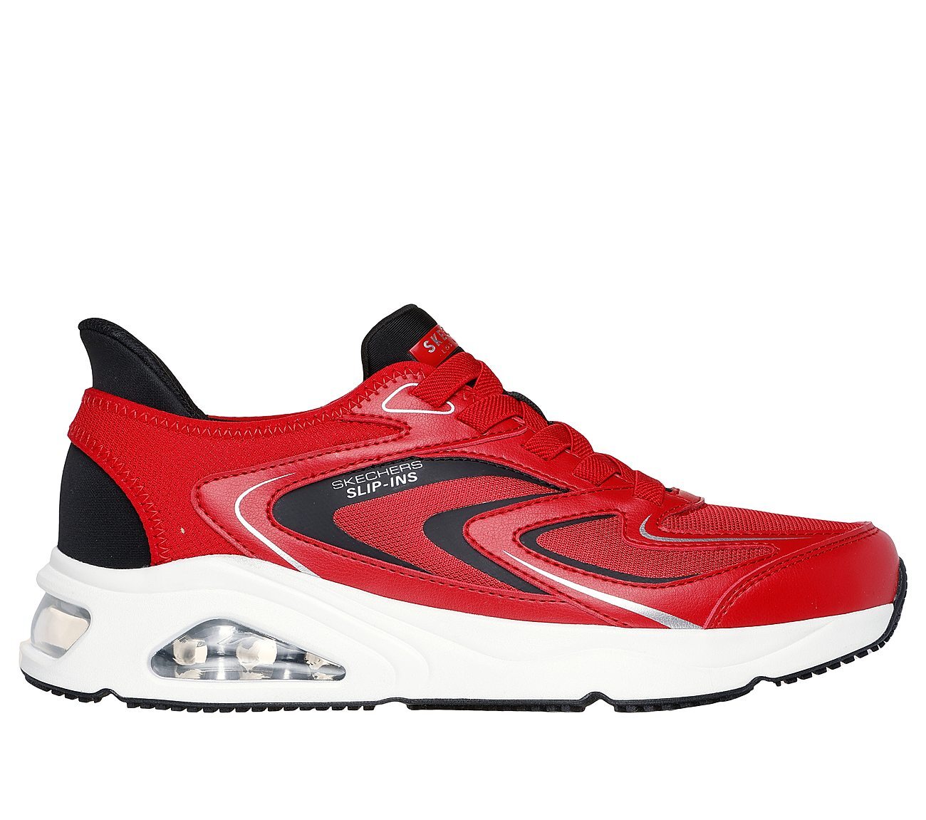 TRES-AIR UNO - VISION-AIRY SLIP-INS, RED/BLACK Footwear Lateral View