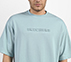 EMBOSSED LOGO T-SHIRT, LT.GRAY/BLUE