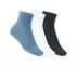 3 Pack of Mens Non Terry Ankle, WHITE/BLACK/BLUE Accessories Lateral View