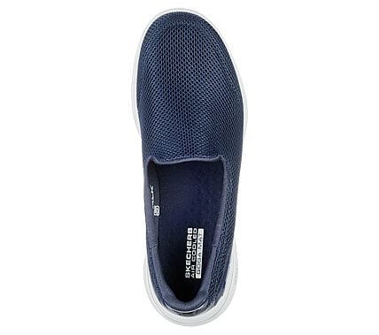 GO WALK 5, NAVY/WHITE Footwear Lateral View