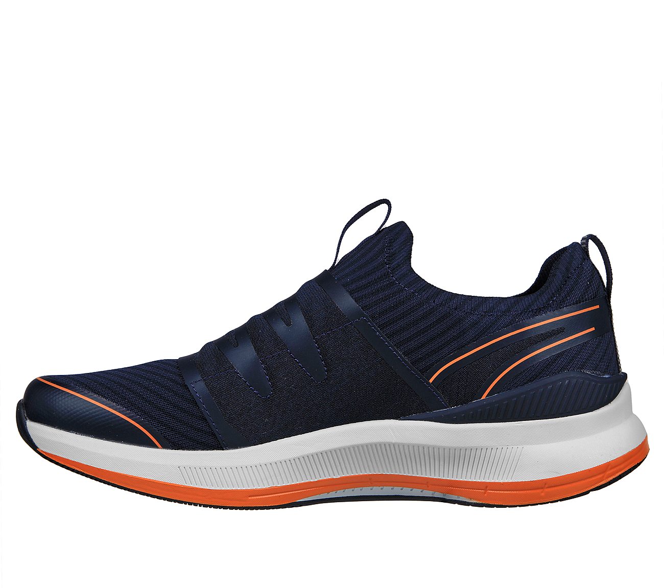 GO RUN PULSE, NAVY/ORANGE Footwear Left View