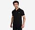 MENS 1/4 ZIP POLO, BLACK Apparel Top View