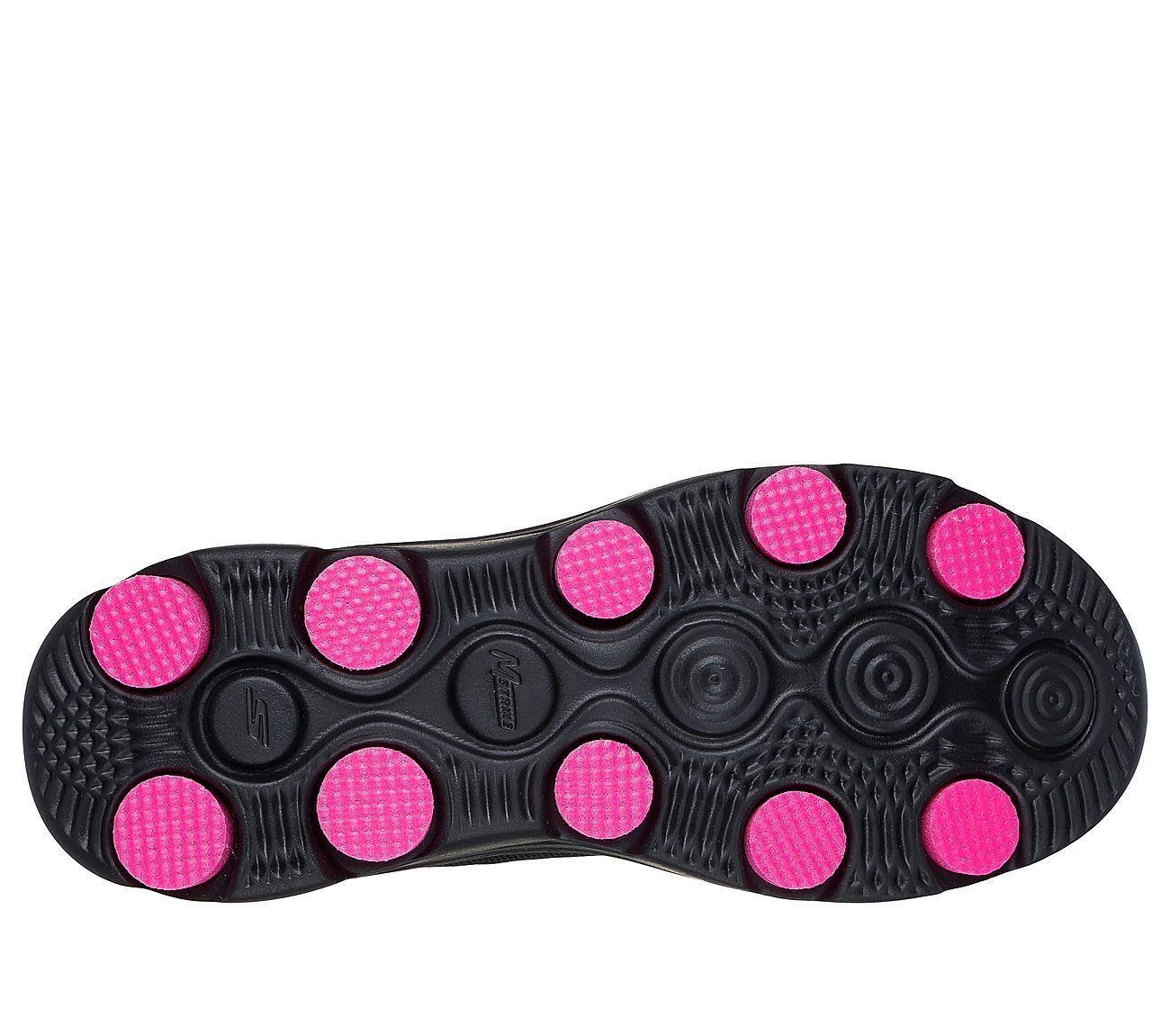 GO RUN 7.0 - ESCAPE, BLACK/BLUE/PINK Footwear Bottom View