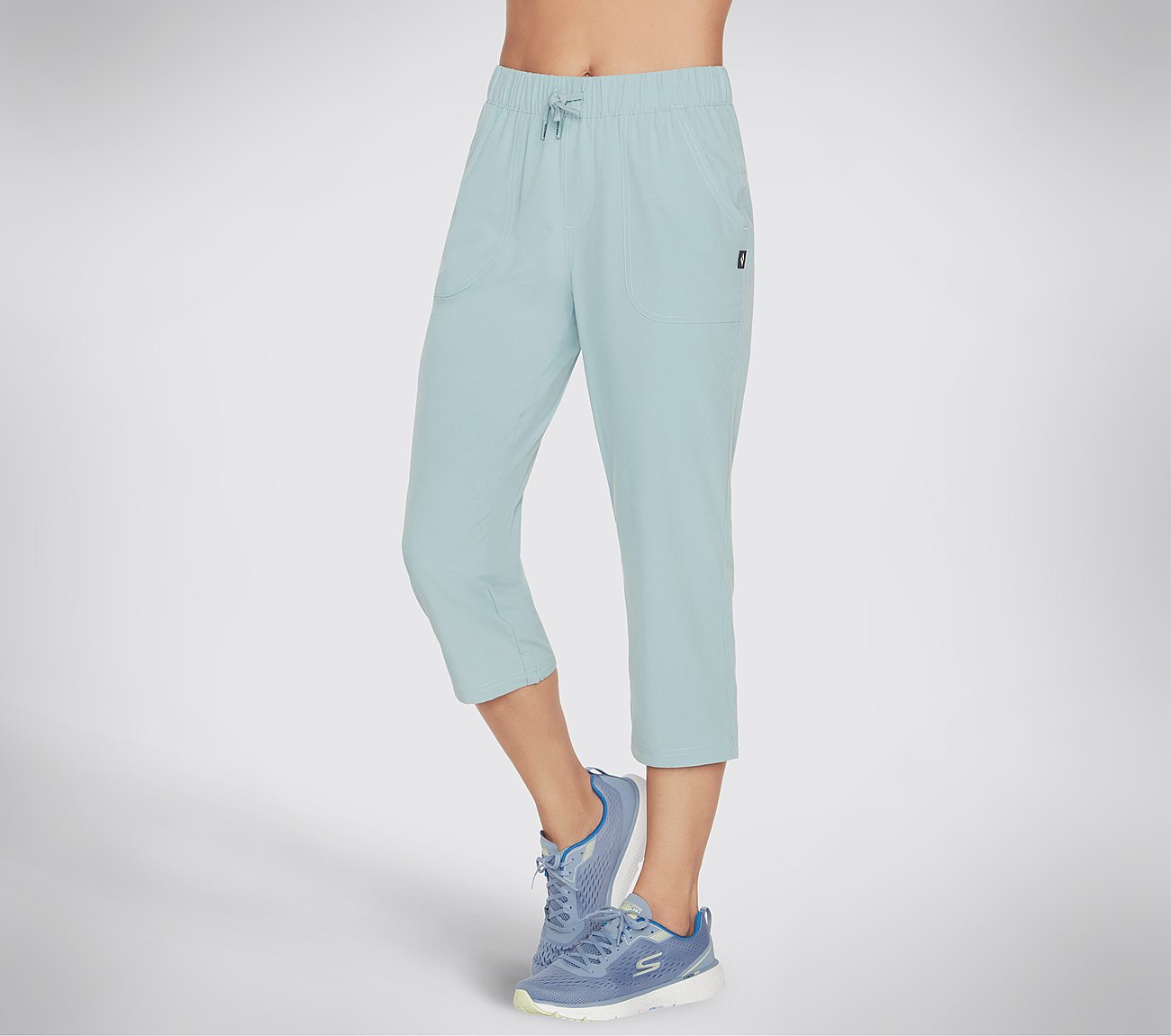 Skechers Incline Midcalf Pant, Light Blue Loose Pant For Women