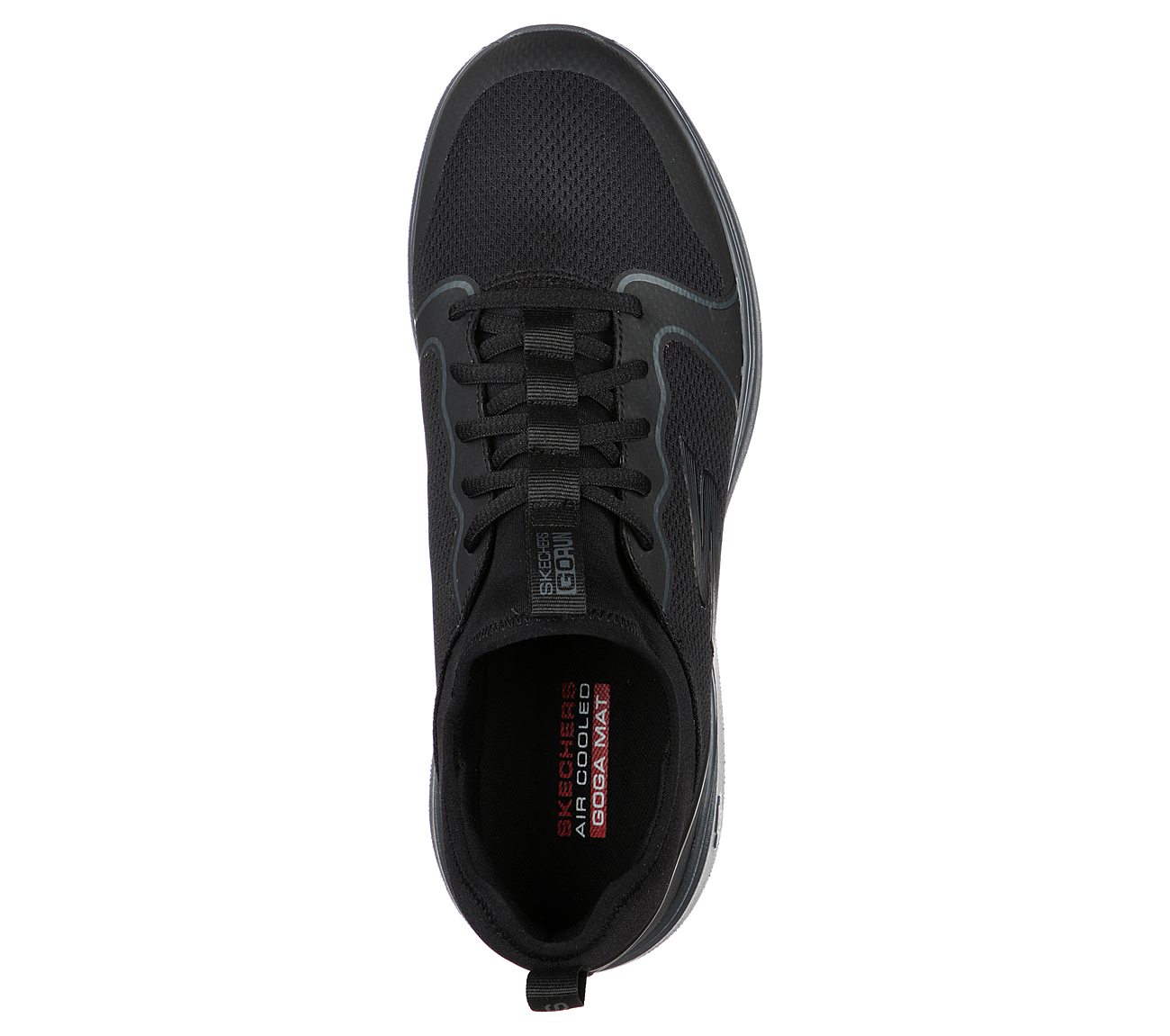 GO RUN FAST - VALIANCE, BLACK/CHARCOAL Footwear Top View