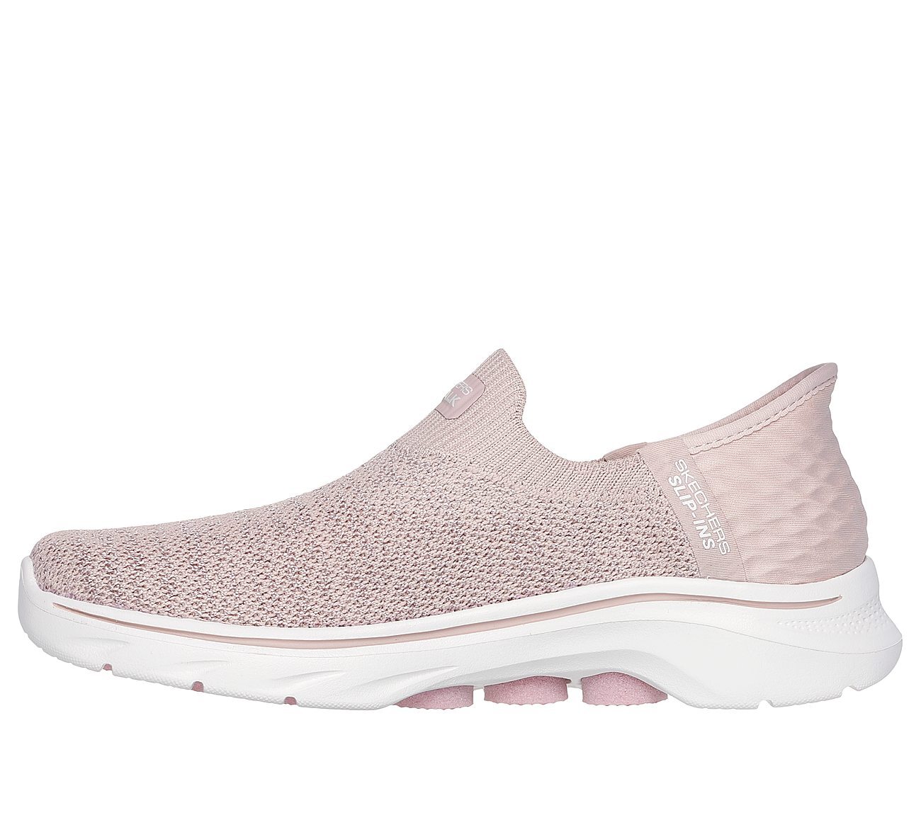 SKECHERS SLIP-INS: GO WALK 7 - SPRINGTIME, LLLIGHT PINK Footwear Left View