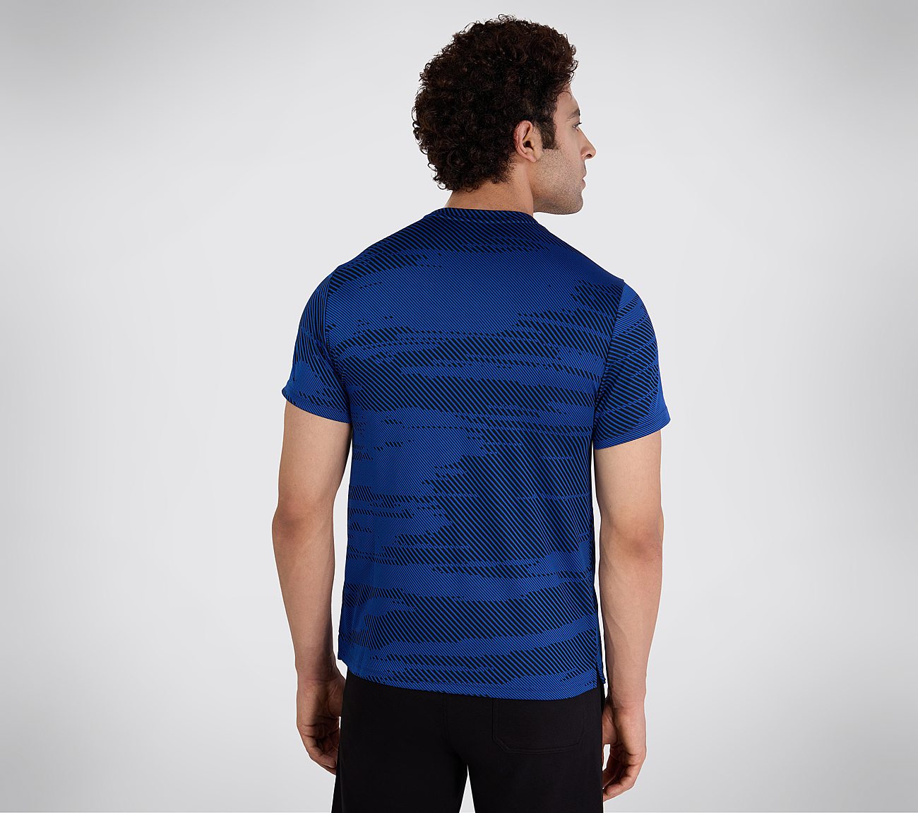 SS SKECHERS JACQUARD T-SHIRT, ROYAL Apparel Bottom View