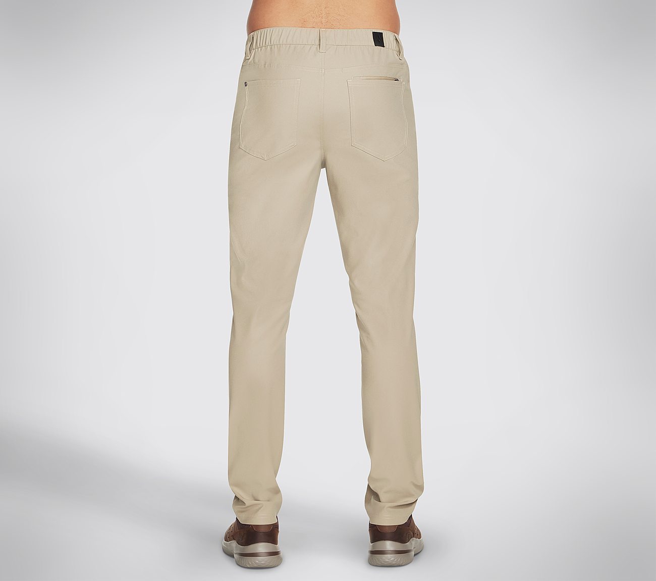 SKECH KNITS PREMIUM PANT, NATURAL/BROWN Apparel Top View