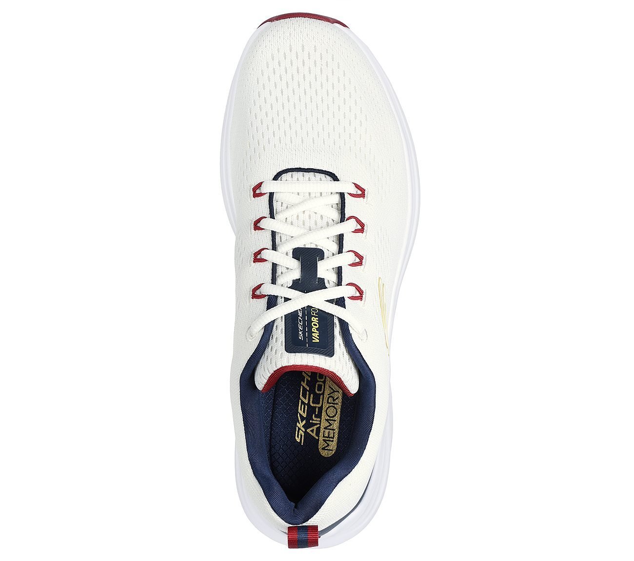 VAPOR FOAM, WHITE/NAVY/RED Footwear Top View