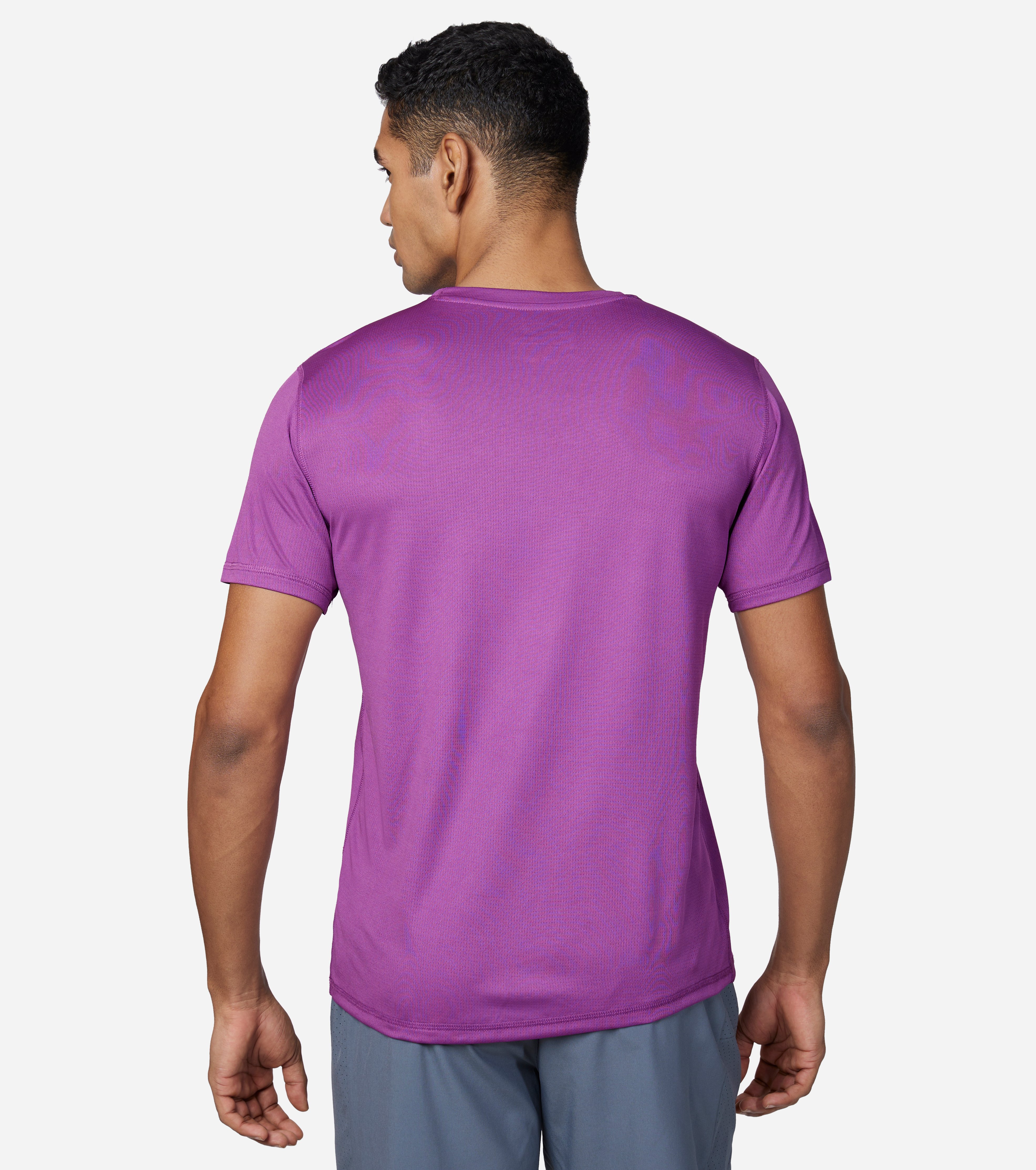 GORUN RAZOR S/S T-SHIRT, PURPLE/HOT PINK Apparels Bottom View