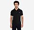 MENS 1/4 ZIP POLO, BLACK