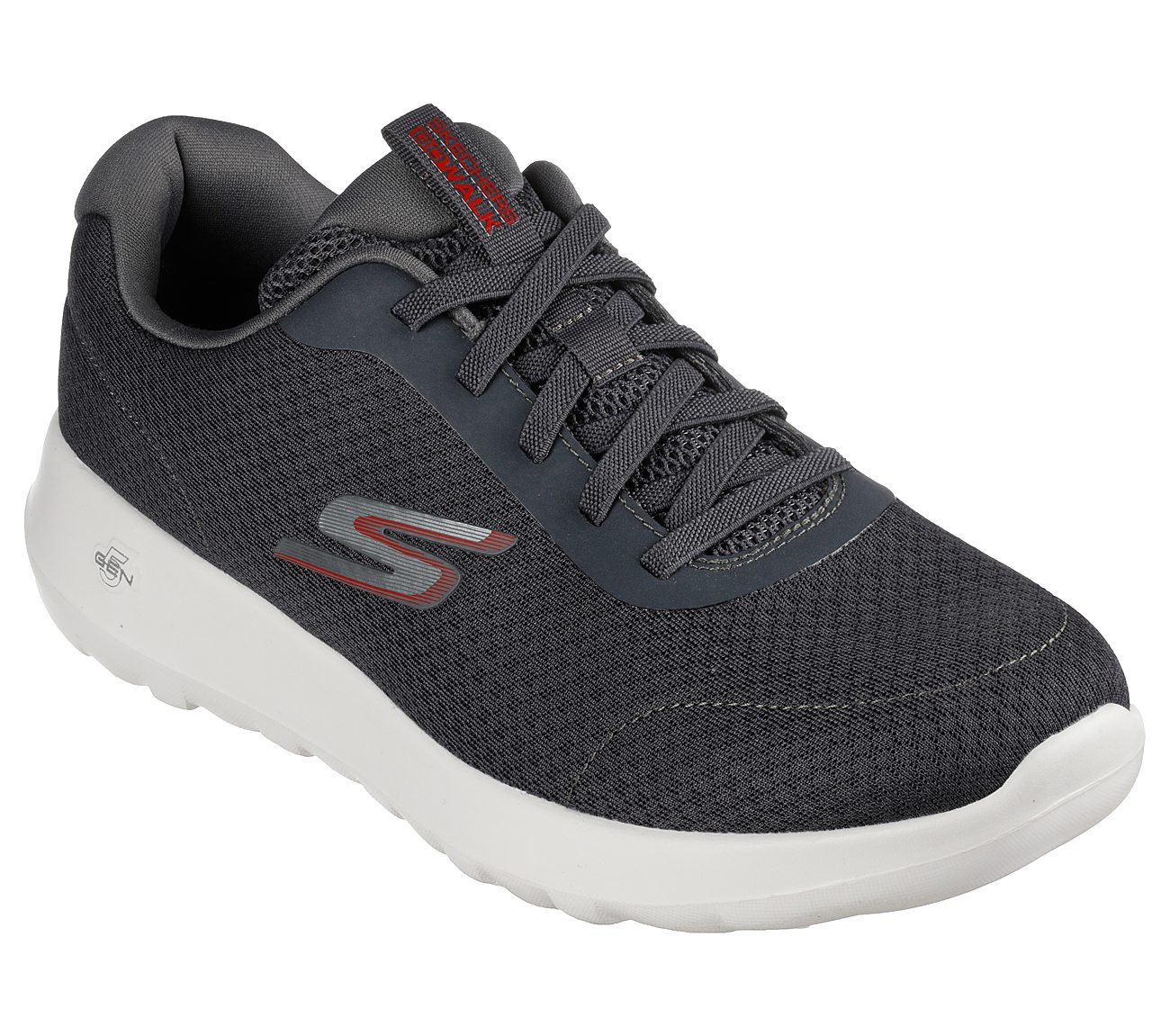 Skechers Charcoal/Red Go Walk Max Midshore Lace Up Shoes For Men ...