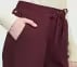 GOLUXE RIB PANT, BURGUNDY/PINK