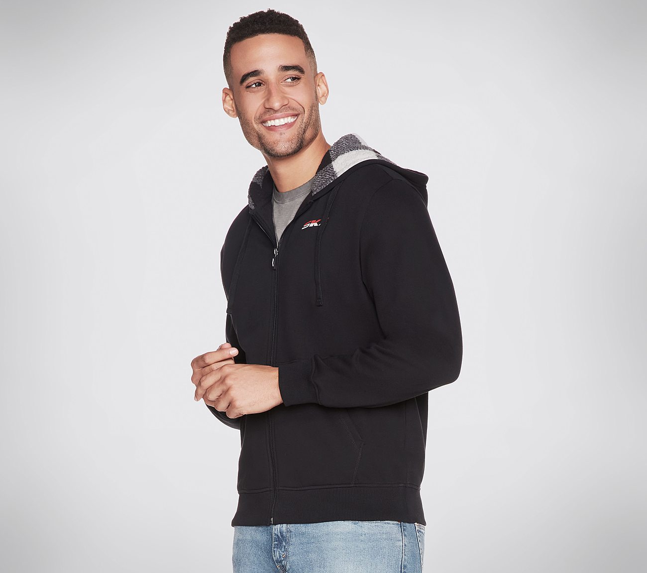 Orange label luxe sherpa zip outlet hoodie