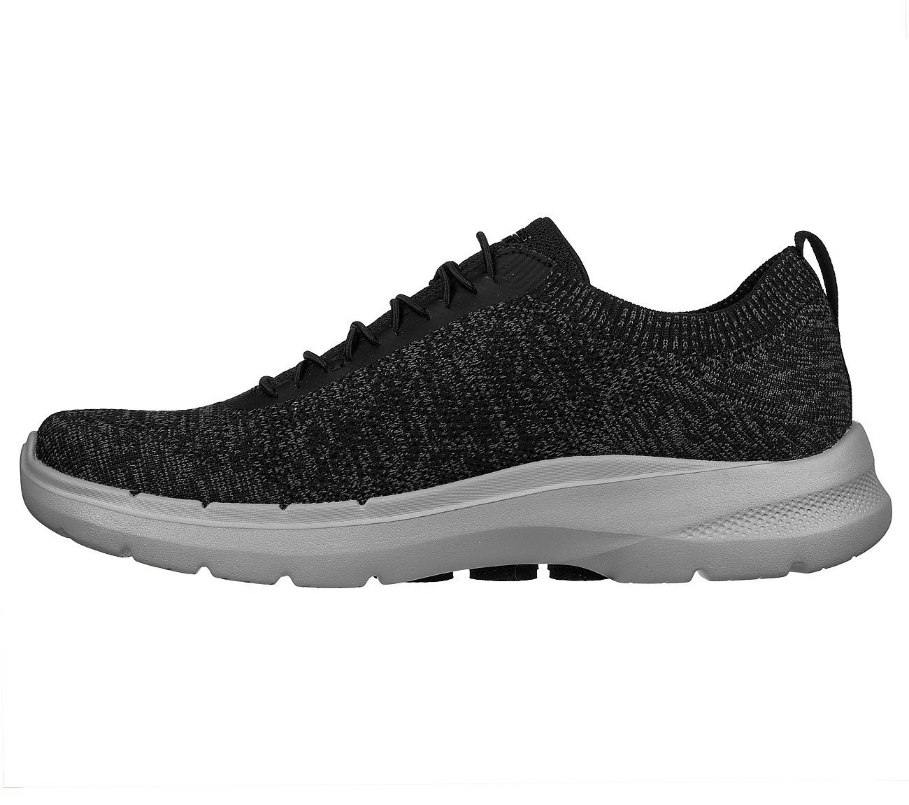 GO WALK 6 - MODERNIZED, BLACK/GREY Footwear Left View