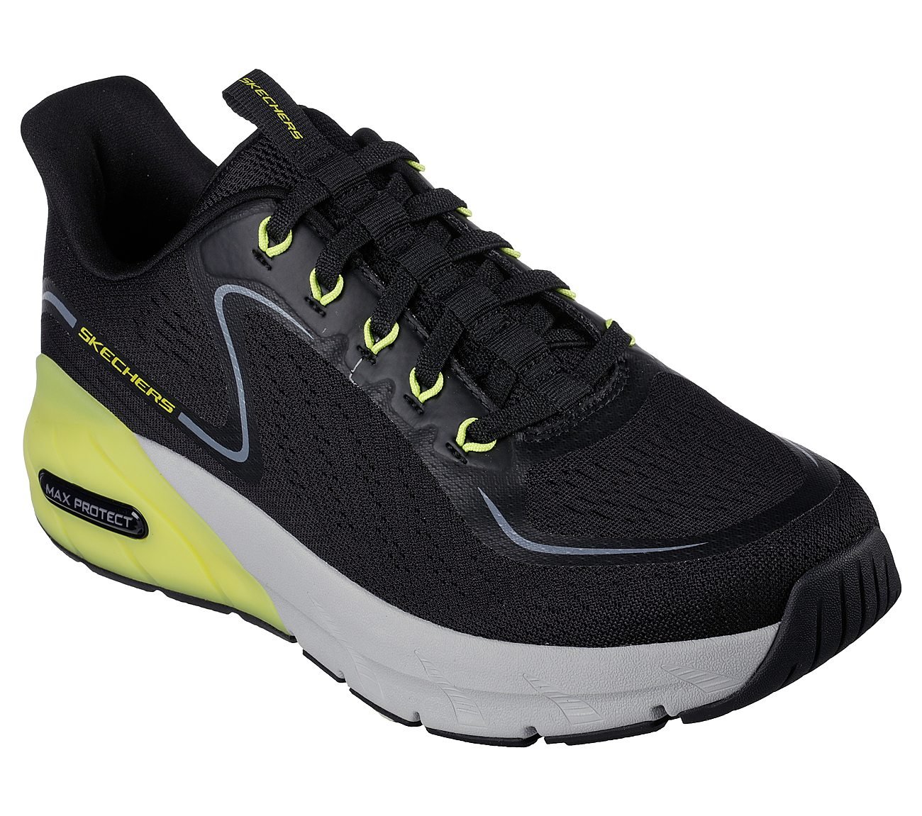 MAX PROTECT SPORT - BREAM, BLACK/LIME Footwear Right View