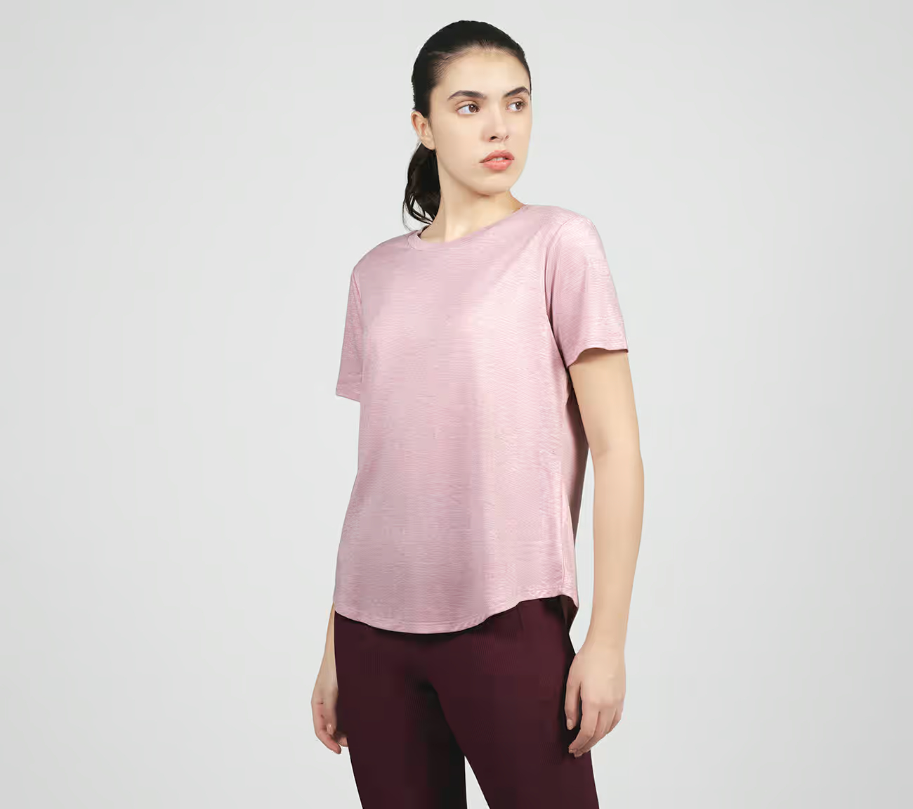 GODRI SWIFT TEE, BLUSH Apparels Top View