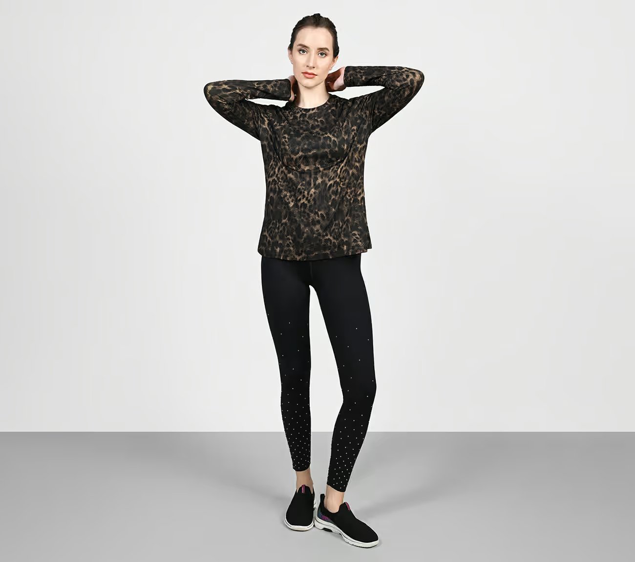  GODRI SERENE CHEETAH LS, NATURAL/TAUPE Apparel Right View