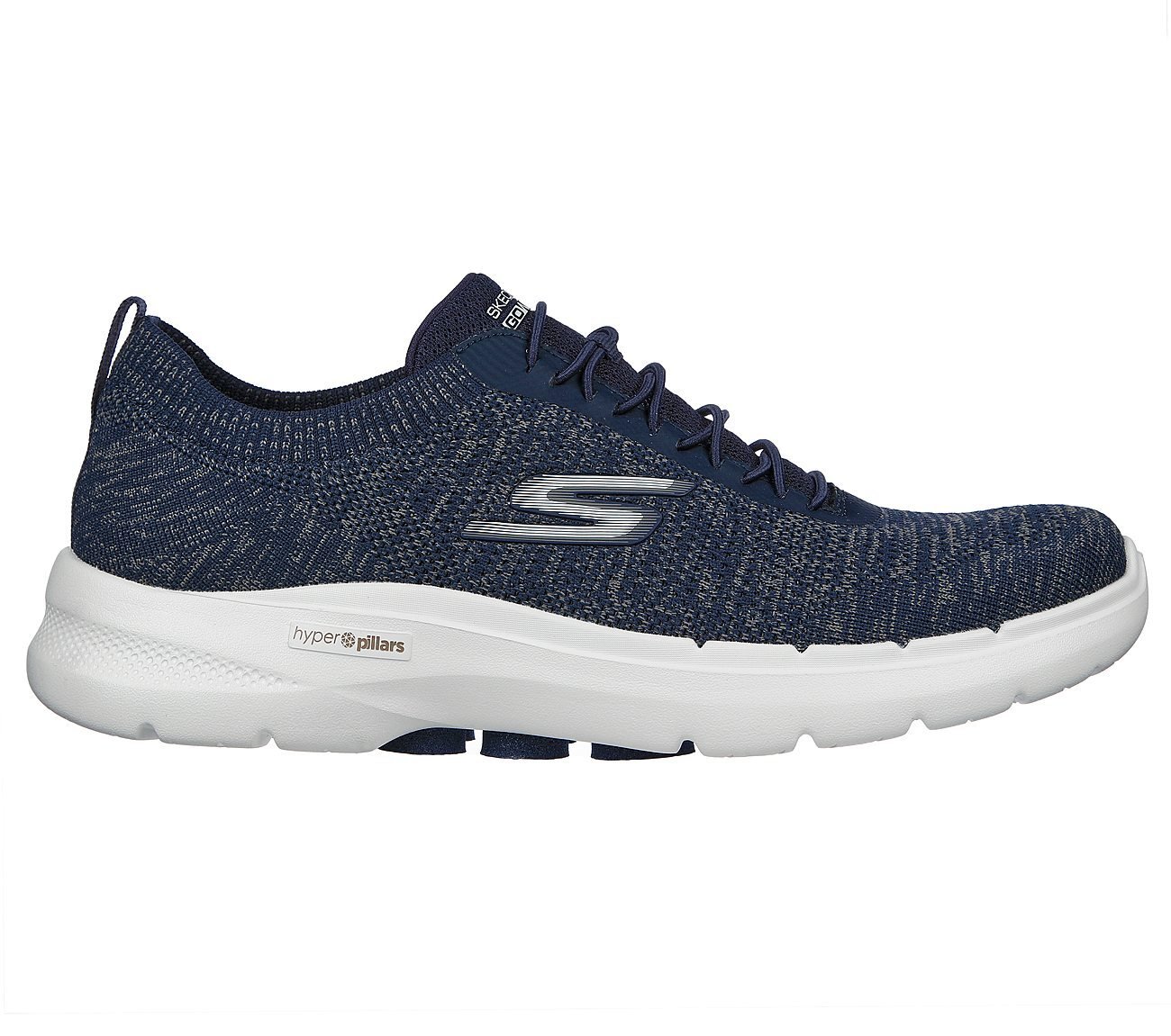 GO WALK 6 - MODERNIZED, NAVY/BROWN Footwear Right View