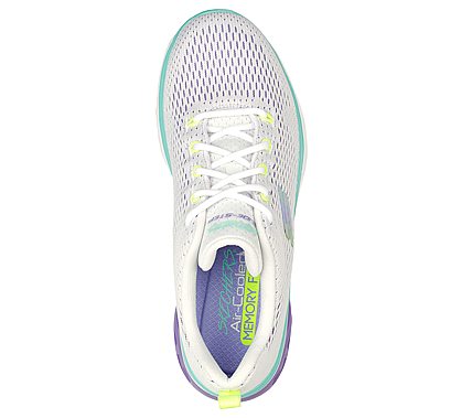 GLIDE-STEP SPORT-SWEETER DAYS, WHITE/LAVENDER/MINT Footwear Top View