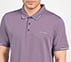 MENS TIPPING POLO, PURPLE/LIME