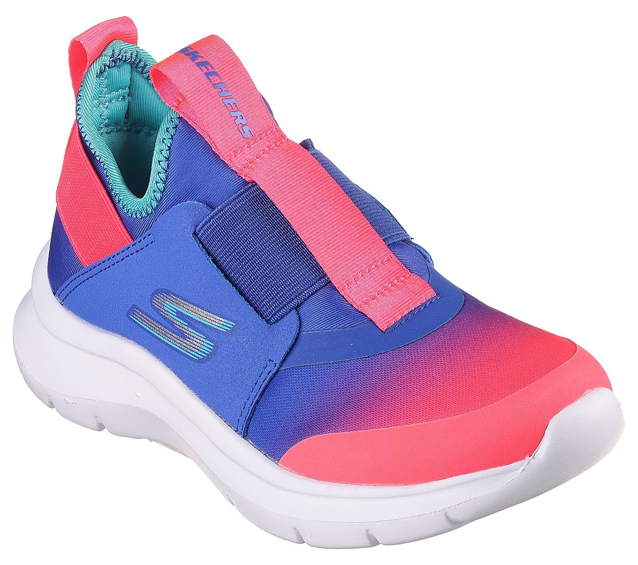 SKECH FAST - OMBRE SUNSET, BLUE/CORAL Footwear Right View