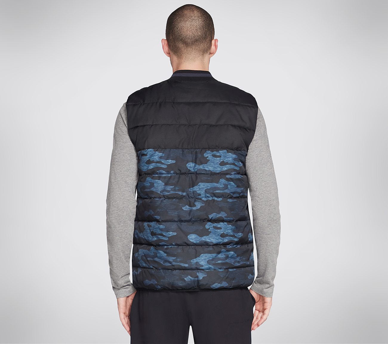 SKECHERS GOWALK TRAIL VEST, NAVY/MULTI Apparels Top View