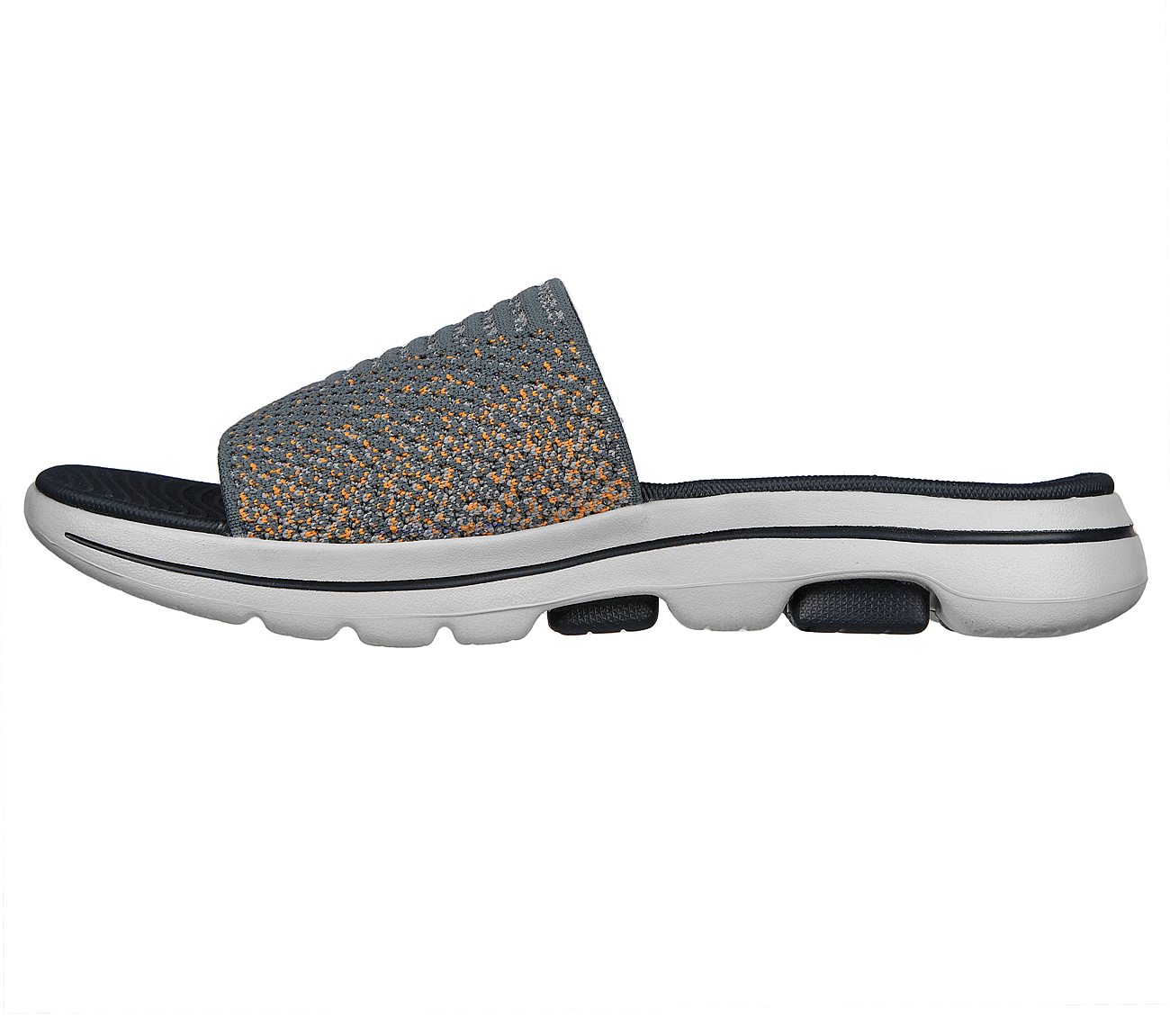 GO WALK 5 - MIRAMIR, GREY/ORANGE Footwear Left View