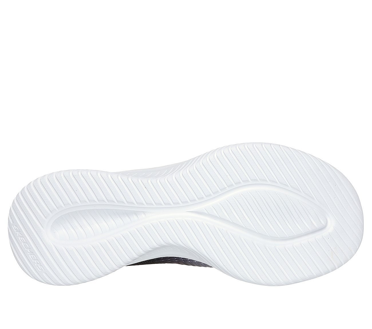 SKECHERS SLIP-INS: ULTRA FLEX 3.0 - BEAUTY BLEND, BLACK/WHITE Footwear Bottom View