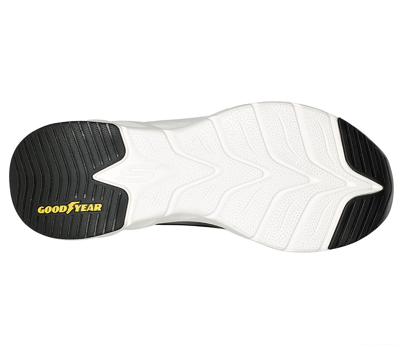 ARCH FIT GLIDE-STEP - KRONOS, BLACK/WHITE Footwear Bottom View