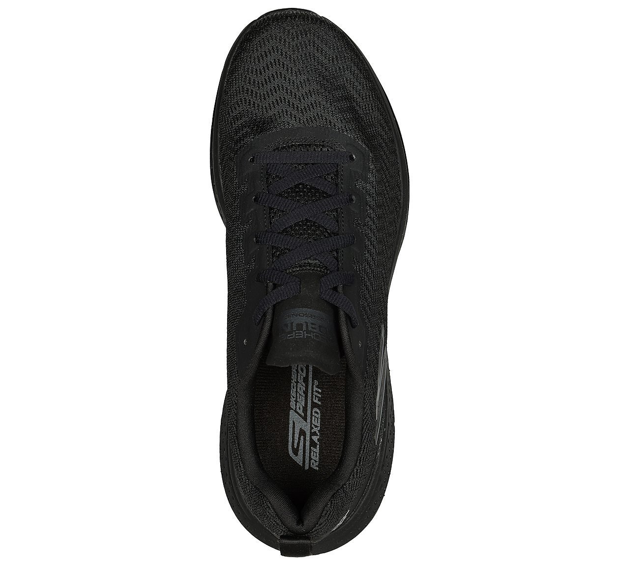 GO RUN SUPERSONIC, BBLACK Footwear Top View