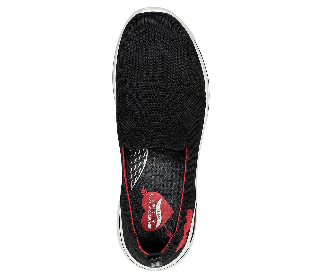 GO WALK ARCH FIT -LOVELY HEAR, BBBBLACK Footwear Top View