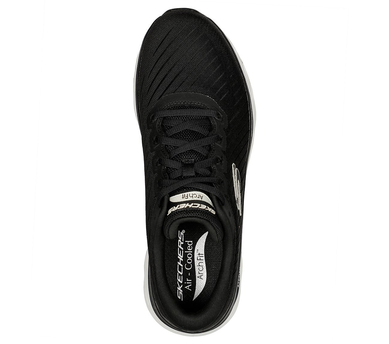 ARCH FIT GLIDE-STEP - KRONOS, BLACK/WHITE Footwear Top View