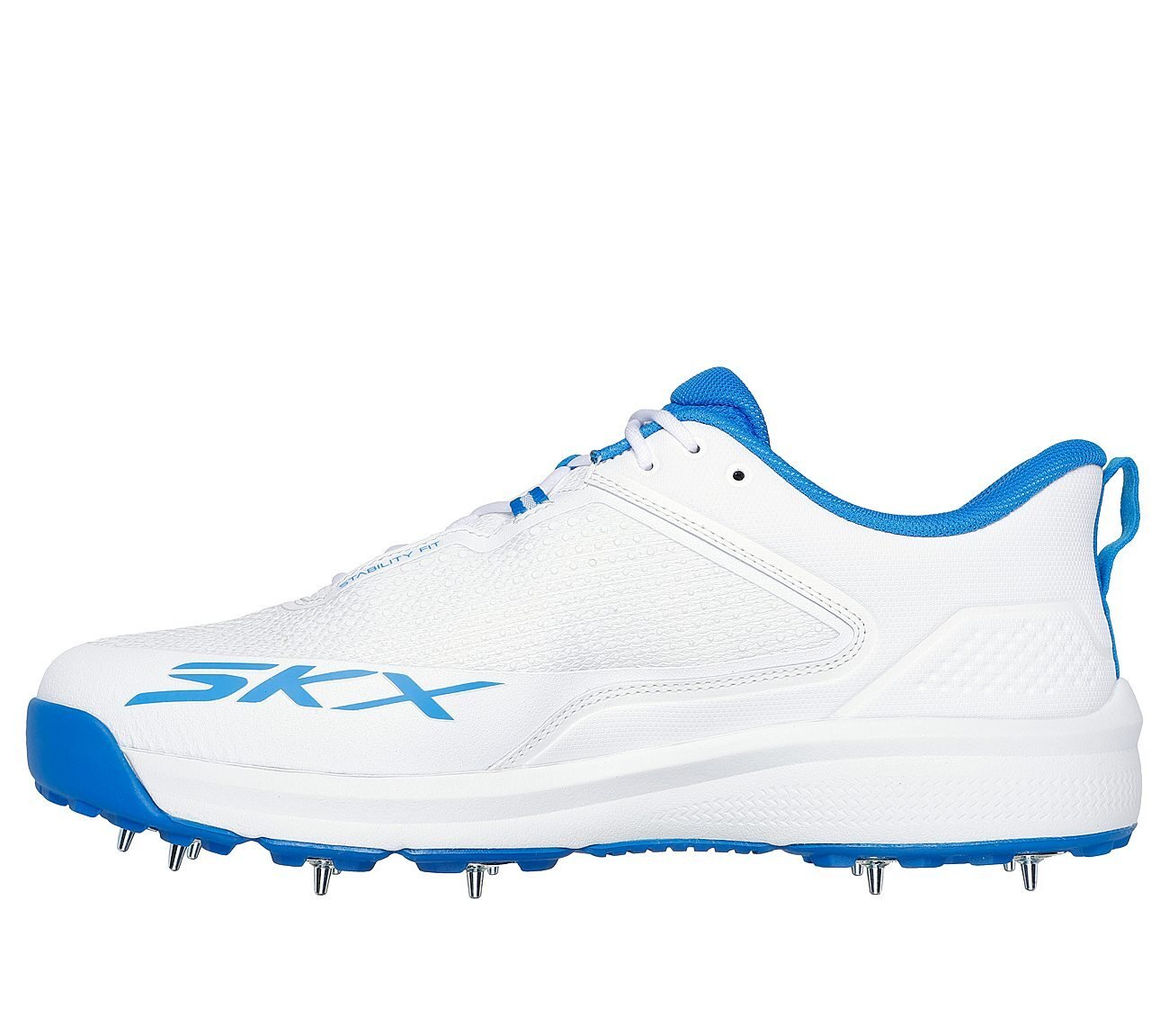 CRICKET ELITE, WHITE/LT.BLUE Footwear Left View