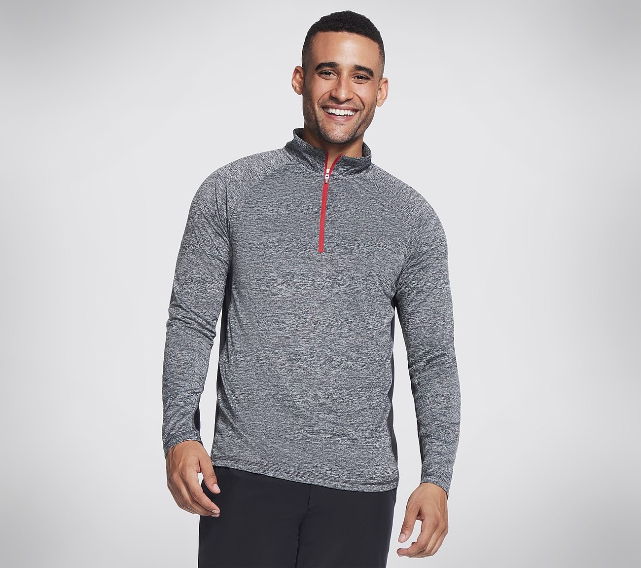 GODRI CHARGE SURGE 1/4 ZIP, CCHARCOAL Apparels Lateral View