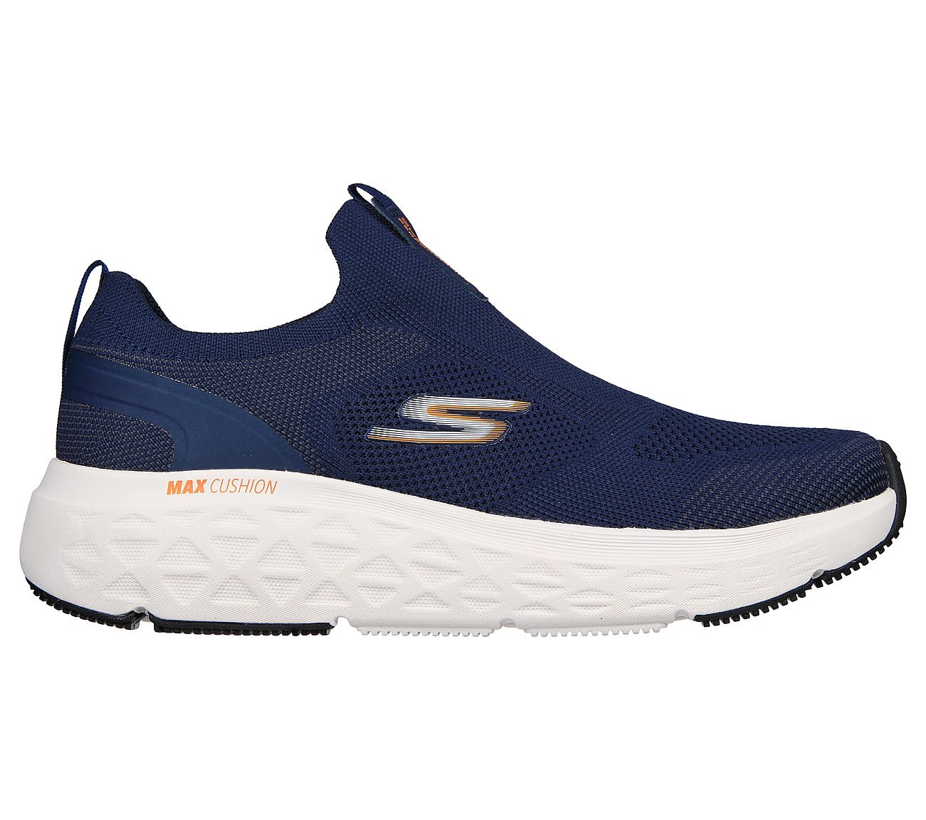 MAX CUSHIONING DELTA, NAVY/ORANGE Footwear Lateral View