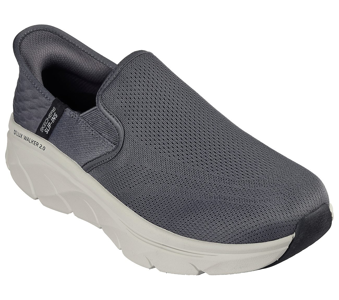 SKECHERS SLIP-INS RF: D'LUX WALKER 2.0 - REELER, CCHARCOAL Footwear Left View