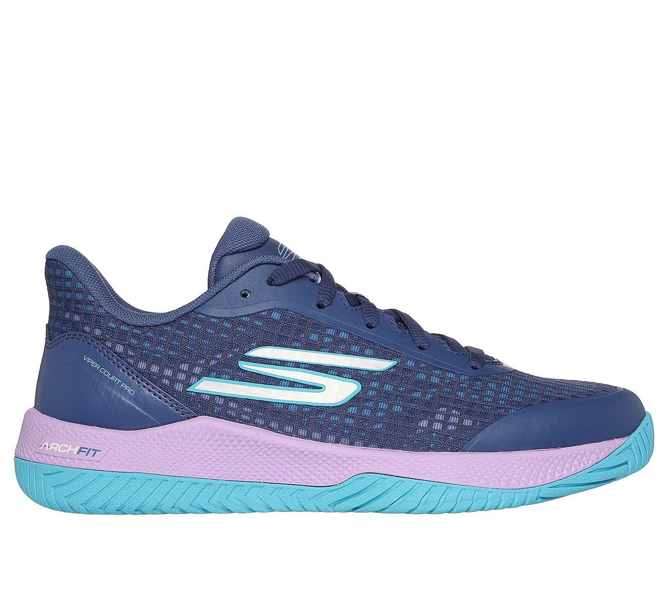 Skechers Viper Court Pro - Pickleball, BLUE Footwear Lateral View